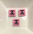 Pink Square focal silicone bead