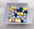 25pc floral mix Round focal silicone beads