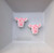 Pink cow silicone bead