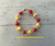 14k Gold yellow & red Dice bracelet