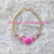 14k gold Pink heart bracelet kids