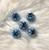 15mm Blue acrylic polka dot beads