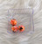 15mm orange acrylic polka dot beads