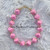 14k Gold lt. pink Dice bracelet #1B
