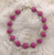 14k Gold pink Dice bracelet #5B