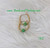 14k gold XS Lime green dice hoop earrings kids