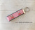 Pink floral fob keychains #1