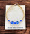 14k gold blue double heart bracelet