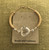 14k gold clear heart glass bangle #2