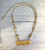 14K All gold Ball name plate necklace #2
