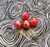 20mm 4pc AB red acrylic crackle beads
