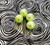20mm 4pc AB lime green acrylic crackle beads