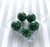 20mm 4pc green acrylic chevron beads