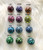 20mm 4pc teal acrylic chevron beads