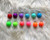 20mm 4pc pink neon acrylic beads