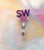 Social Worker purple planar badge reel