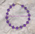 14k gold purple dice anklet