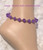 14k gold purple dice anklet