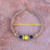 14k gold yellow & green heart bracelet #1