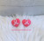 Pink Breast Cancer heart earrings #1