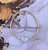14k gold Clear teardrop skinny bangle #1