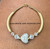 14k gold heart pave medium bangle