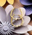 14k gold CLEAR Medium earrings #1