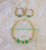 14k 2pc  lime green dice kids set #2.