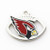 Cardinals oval metal charm