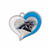Panthers heart metal charm