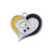 Steelers heart metal charm