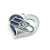 Seahawks heart metal charm