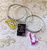 3pc CC flower charm planar bracelet set.