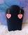 Pink heart dangle earrings #2.
