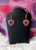 Purple heart dangle earrings #3. g