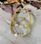 14k gold April LARGE stardust hoop earring.