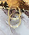 14k gold April LARGE stardust hoop earring.