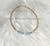 14k gold Blue & clear crystal  bracelet #1.