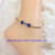 14k gold SEPTEMBER stardust heart Anklet #2.