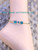 14k gold DECEMBER  stardust heart Anklet #2.
