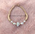 14k Gold small heart pave bangle kids