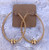 14k All gold 2XL ball hoop earrings