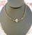 14k gold filled Pave heart Necklace