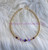 14k gold purple mix crystal bracelet #1