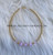14k gold Pink alabaster crystal  bracelet #1.