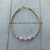 14k gold Pink alabaster crystal  bracelet #1.
