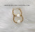 14k gold BEIGE heart xs earrings kids