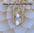 14k gold BEIGE heart xs earrings kids