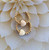 14k gold BEIGE heart xs earrings kids