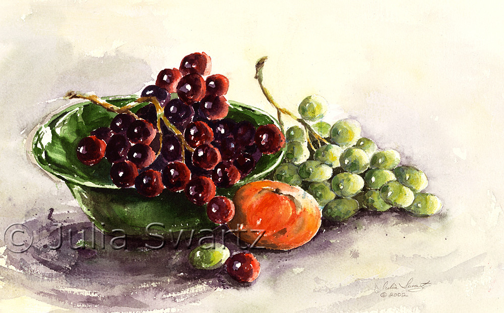Grapes Watercolor Painting